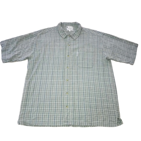Columbia Other - Columbia Sportswear Gray Blue Plaid Button Down Shirt - Men’s XL